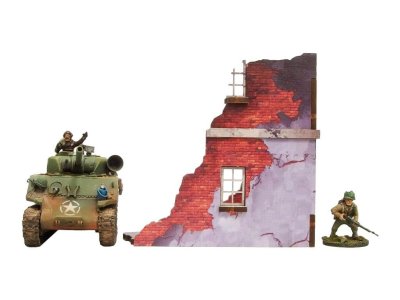 Zoom bild av WW2 Normandy Ruined Large House 1