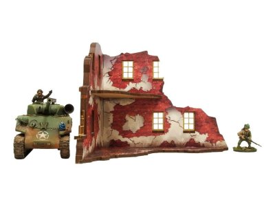 Zoom bild av WW2 Normandy Ruined Large House 1