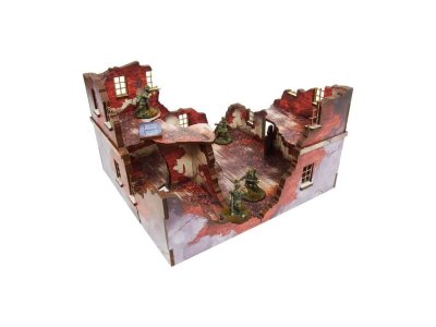 Zoom bild av WW2 Normandy Ruined Large House 28mm prepainted