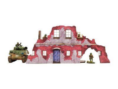 Zoom bild av WW2 Normandy Ruined Large House 2