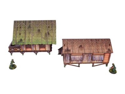 Zoom bild av WW2 Pacific Jungle Huts 28mm