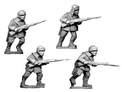 Zoom bild av Russian Infantry, Winter Uniform in fur hats Crusader Miniatures 28mm