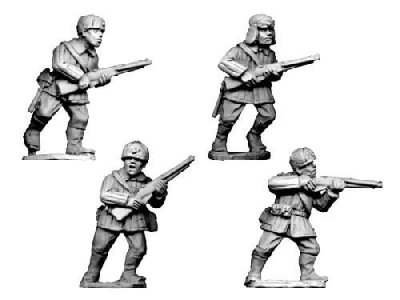 Zoom bild av Russian Infantry, Winter Uniform in fur hats Crusader Miniatures 28mm
