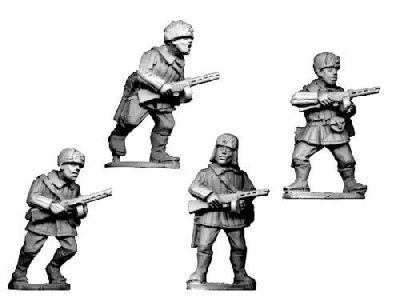 Zoom bild av Russians in winter uniform with SMGs Crusader Miniatures 28mm