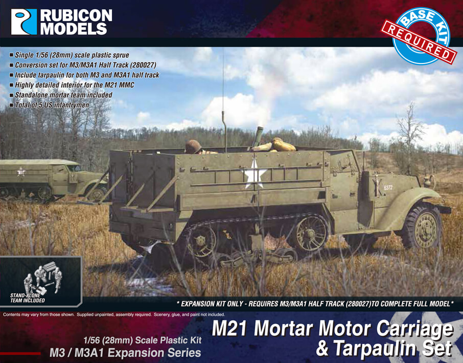 M21 Mortar Motor Carriage & Tarpaulin Set Rubicon Models